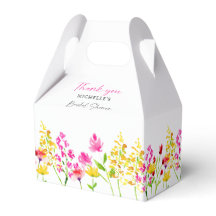 Personalizado floral Wildflower guión de ducha de 