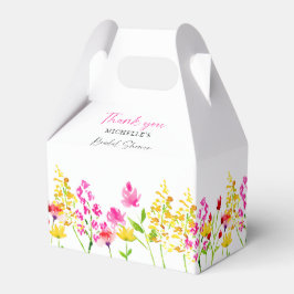 Caja Para Regalos Personalizado floral Wildflower guión de ducha de 