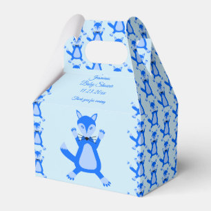 Caja Para Regalos Personalizado Fox de Cute Blue Baby Boy
