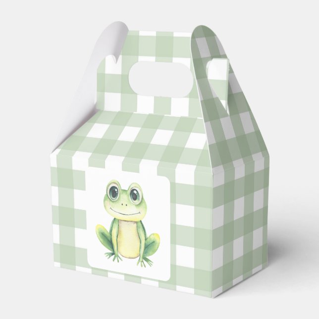 Caja Para Regalos Personalizado Frog Baby Shower (Front Side)