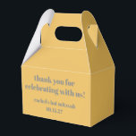 Caja Para Regalos Personalizado Gris Amarillo Negrita Cute Bat Mitzv<br><div class="desc">Tipografía Negra Personalizado Gris Amarillo Cute Bat Mitzvah Gracias Caja De Favor</div>