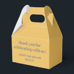 Caja Para Regalos Personalizado Gris Amarillo Negrita Cute Bat Mitzv<br><div class="desc">Tipografía Negra Personalizado Gris Amarillo Cute Bat Mitzvah Gracias Caja De Favor</div>