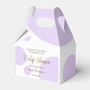 Caja Para Regalos Personalizado Lavanda púrpura ducha de bebé blanca