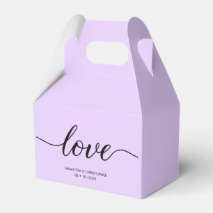 Caja Para Regalos Personalizado Lavender Purple Minimal Love ScrIpt 