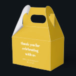 Caja Para Regalos Personalizado lindo Parejas Amarillas Ducha Gracia<br><div class="desc">Minimalista Moderno Personalizado lindo Parejas Amarillas Ducha Bridal Gracias Caja De Favor</div>