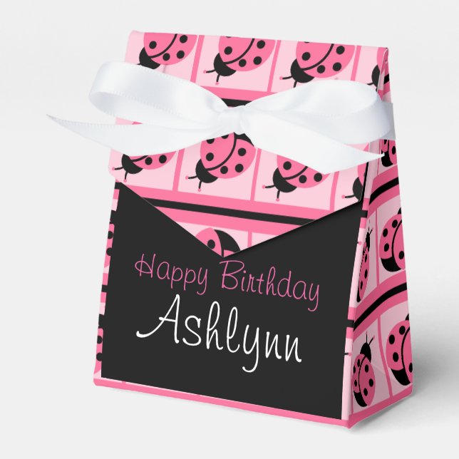 Caja Para Regalos Personalizado "Little Lady Bug" Favorito Box (Front Side)