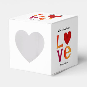 Caja Para Regalos Personalizado LOVE Square Boda Fecha de celebració