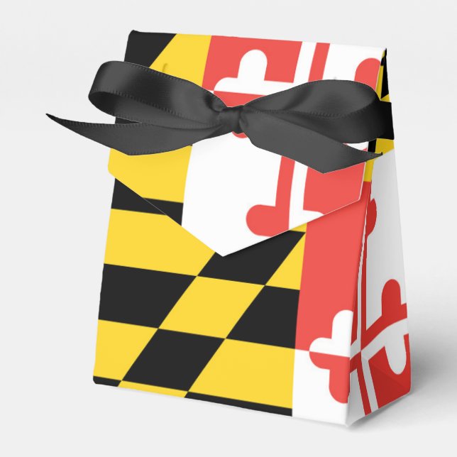 Caja Para Regalos Personalizado Maryland Flag Favor Box (Front Side)