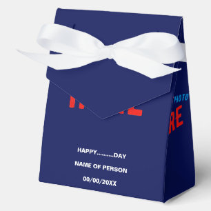 CAJA PARA REGALOS PERSONALIZADO MODERNO ELEGANTE NAVY AZUL VERIFICAD