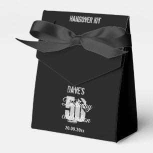 Caja Para Regalos Personalizado negro moderno 50° fiesta de cumpleañ