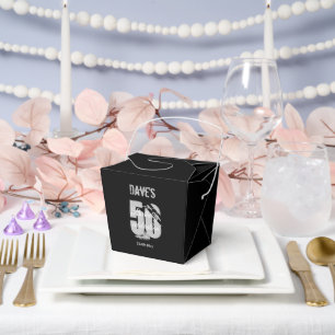 Caja Para Regalos Personalizado negro moderno cualquier fiesta de cu
