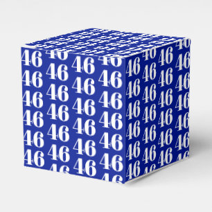 Caja Para Regalos Personalizado Número azul cobalto Monograma inici