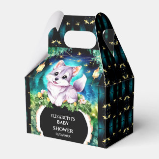 Caja Para Regalos Personalizado Pastel Wolf Baby Shower