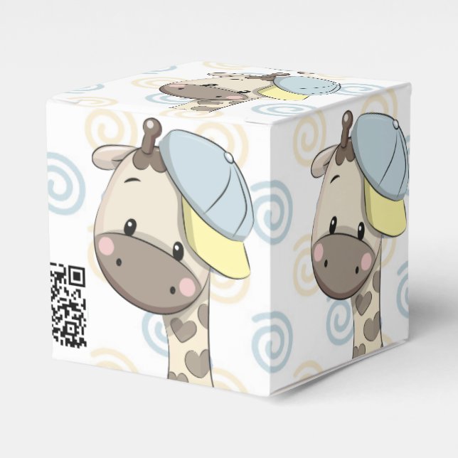 Caja Para Regalos Personalizado Personalizado Baby Boy Giraffe (Costado Anverso)
