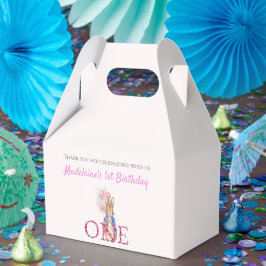 Caja Para Regalos Personalizado Peter el conejo 1er cumpleaños Graci
