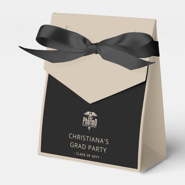 Caja Para Regalos Personalizado PharmD Médica del Partido de Graduac (Front Side)