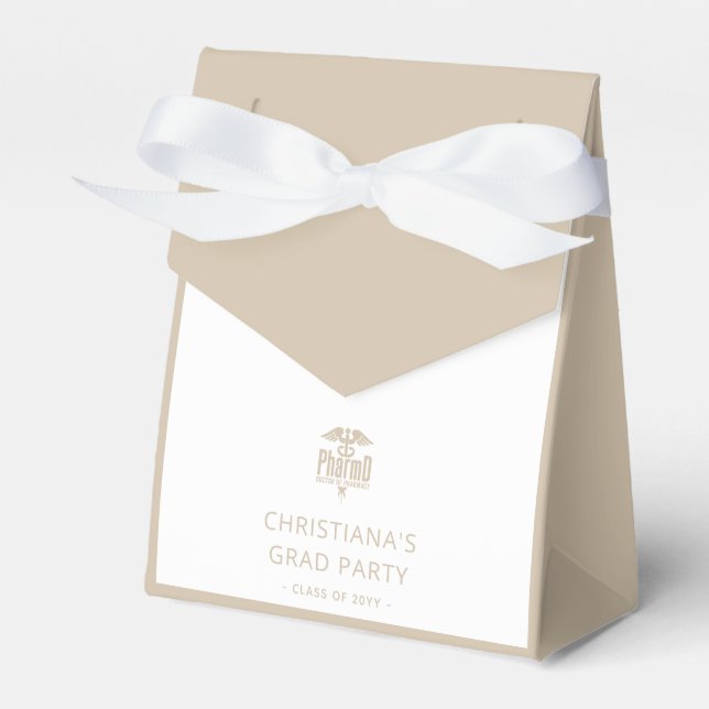 Caja Para Regalos Personalizado PharmD Médica del Partido de Graduac (Front Side)