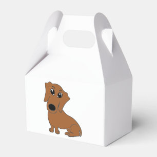 Caja Para Regalos personalizado rojo dachshund