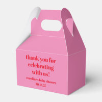Personalizado Rojo Negrita Baby Shower Gracias