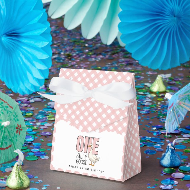 Caja Para Regalos Personalizado rosa moderno primer cumpleaños de un (Fiesta)
