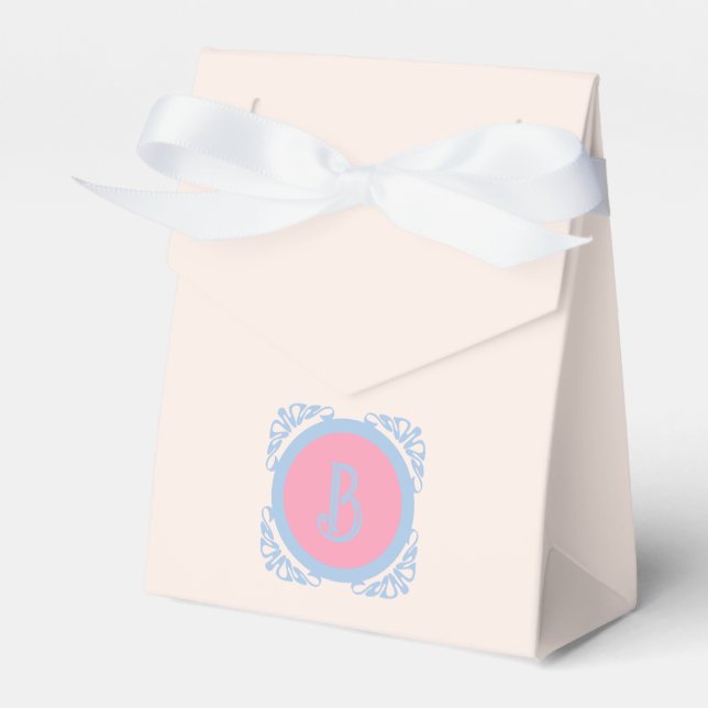 Caja Para Regalos Personalizado rosa y azul  (Front Side)