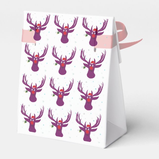 Caja Para Regalos Personalizado Santa Deer Navidades de animales (Reverso)