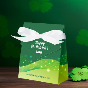 Caja Para Regalos Personalizado St. Patrick's Day Moda Green Sparkle