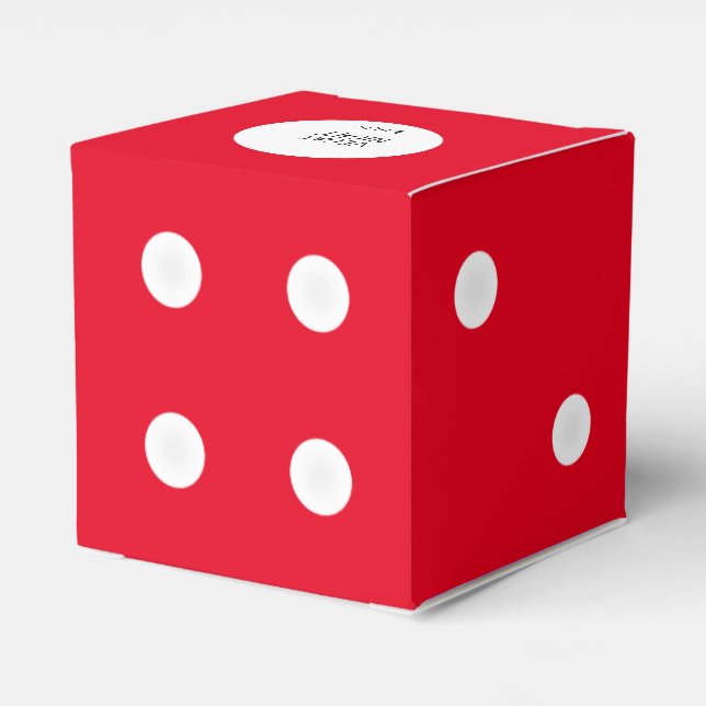 Caja Para Regalos Personalizado Texto Craps Dice Favor Box | Plantil (Reverso Costado)