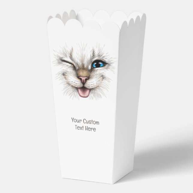 Caja Para Regalos Personalizado Texto Winking Cat (Anverso)