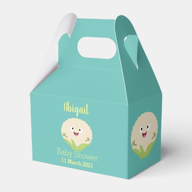 Caja Para Regalos Personalizado vegetal de coliflor alegre y dulce (Front Side)