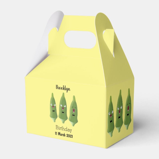 Caja Para Regalos Personalizado vegetal de okra cantante (Front Side)