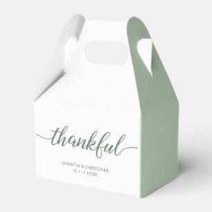 Caja Para Regalos Personalizado Verde Boda sencillo y elegante agrad