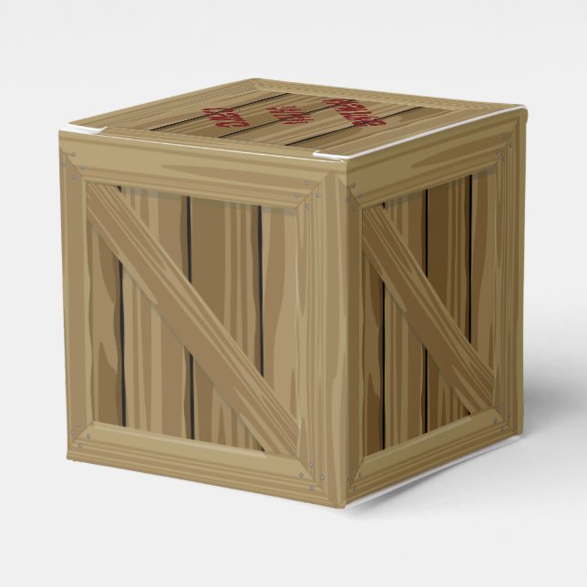 Caja Para Regalos Personalizado Wood Crate (Costado Anverso)