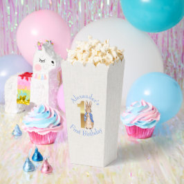 Caja Para Regalos Personalizar a Peter el conejo Primer cumpleaños