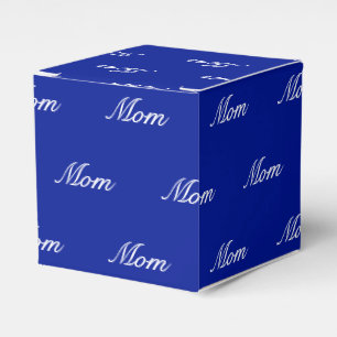 Caja Para Regalos Personalizar con azul de cobalto monograma blanco 