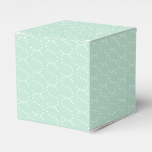 Caja Para Regalos Personalizar con inicial, carta blanca verde marin