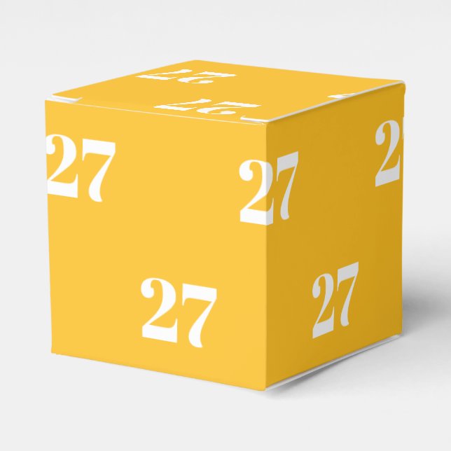 Caja Para Regalos Personalizar con letra blanca inicial Número amari (Costado Anverso)