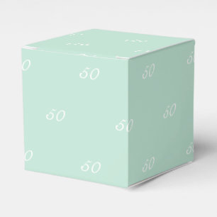 Caja Para Regalos Personalizar con Monograma Blanco inicial menta de