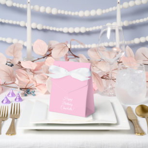 Caja Para Regalos Personalizar con nombre, Feliz cumpleaños, rosa cl