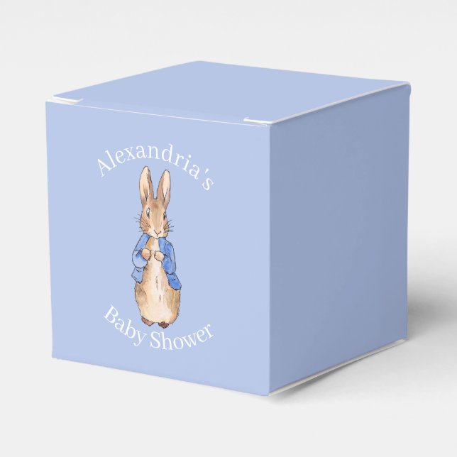 Caja Para Regalos Personalizar el Baby Shower de Peter the rabbit (Costado Anverso)