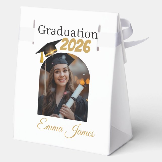 Caja Para Regalos Personalized Graduation Favor Bags Class of 2026 (Reverso )
