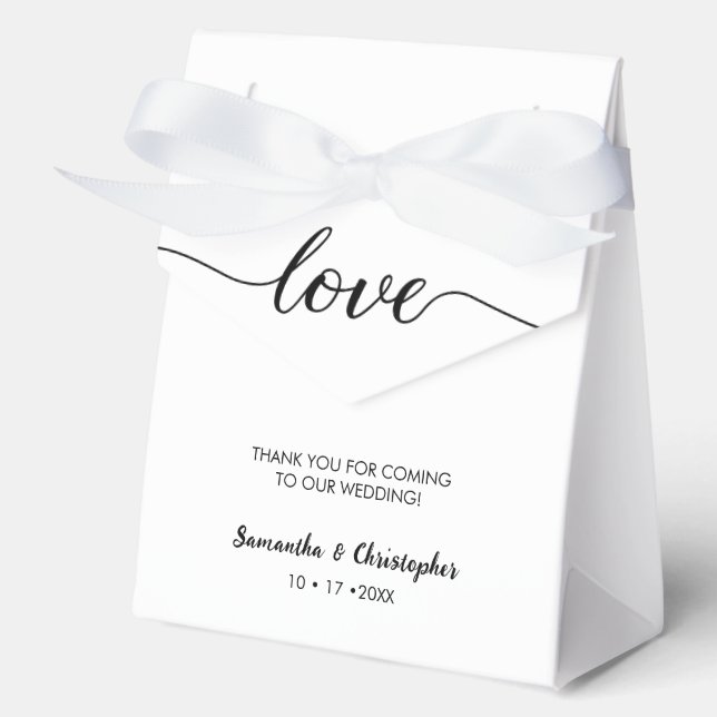 Caja Para Regalos Personalized Simple Elegant Love Wedding ScrIpt (Anverso)