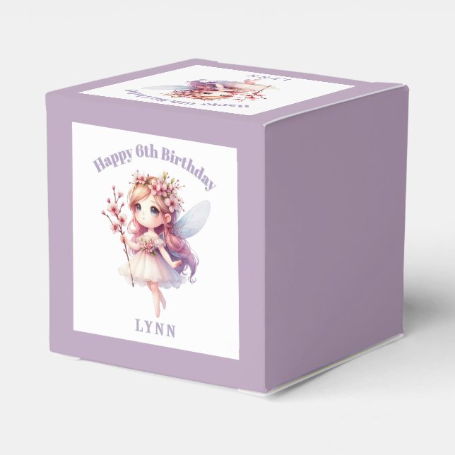 Caja Para Regalos Personalized Whimsical Floral Fairy  (Reverso Costado)