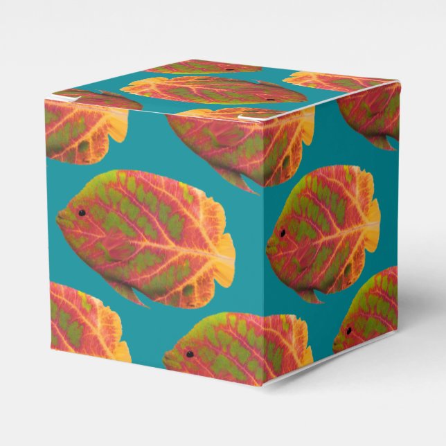 Caja Para Regalos Pescado tropical de hoja de ave 1 (Costado Anverso)