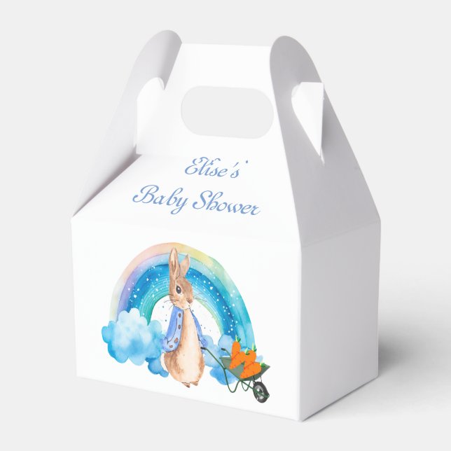 Caja Para Regalos Peter Rabbit Rainbow Carrods Boy Baby Shower (Front Side)