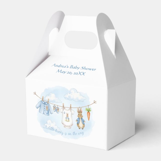 Caja Para Regalos Peter the Rabbit Cute Clothesline Baby Shower (Front Side)