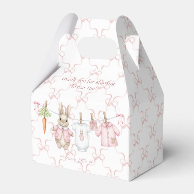 Caja Para Regalos Peter the Rabbit Girl Clothesline Baby Shower   (Reverso)