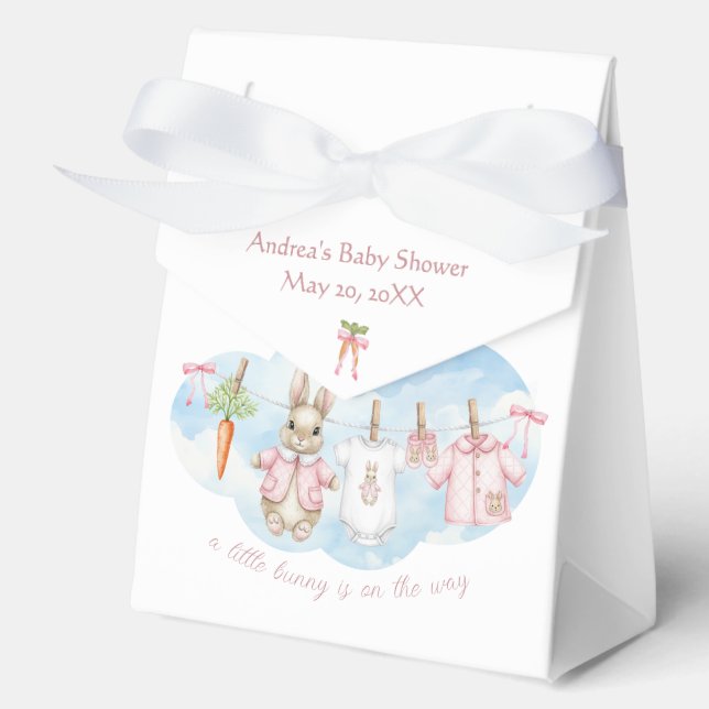 Caja Para Regalos Peter the Rabbit Girl Clothesline Baby Shower   (Anverso)