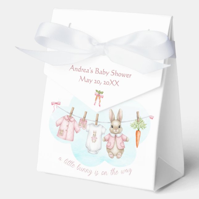 Caja Para Regalos Peter the Rabbit Girl Clothesline Baby Shower   (Anverso)