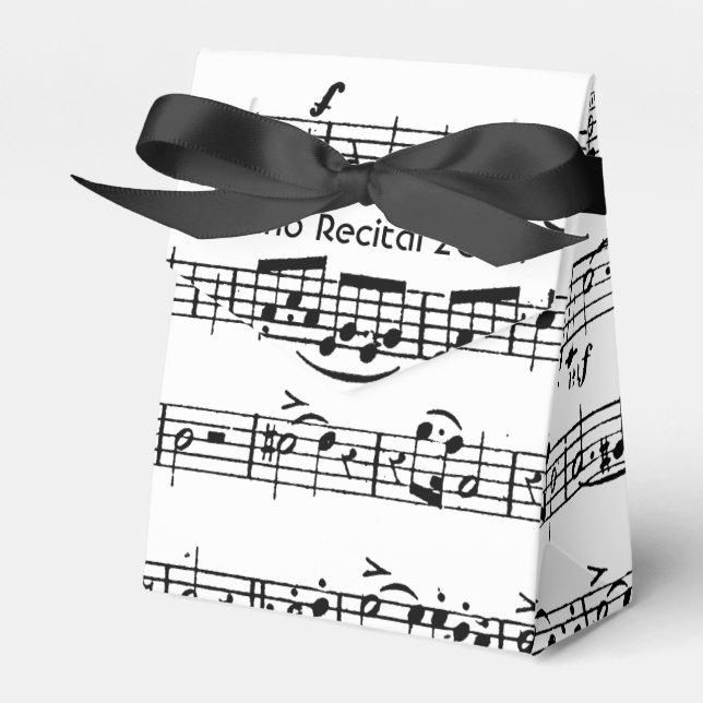 Caja Para Regalos Piano Sheet Music para Recital (Front Side)